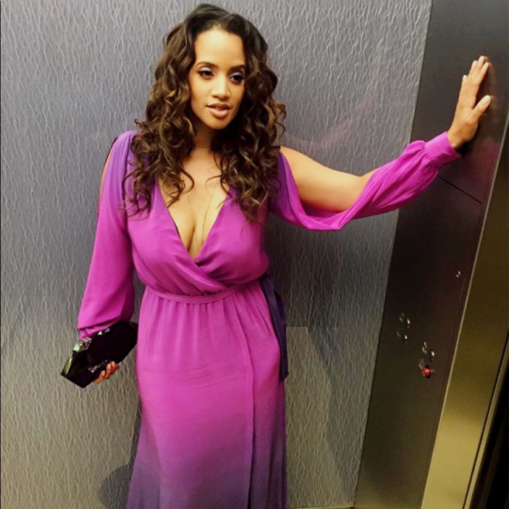 Jay Godfrey Purple ombré gown